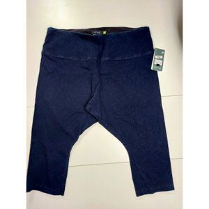 NWT LYSSE Womens Plus Size  Indigo Capri Pants Stretchy Lightweight Denim Style